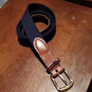 Torino European Ribbed Surcingle Navy Blue Belt 44